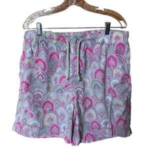 J. McLaughlin Swim Trunks Board Shorts Lined Pink Gray Mens size LARGE